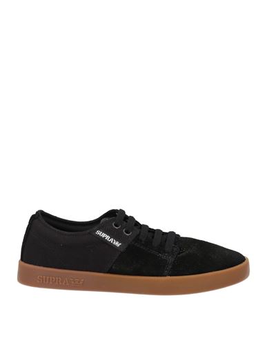 Supra Woman Sneakers Black Size 6 Soft Leather, Textile Fibers