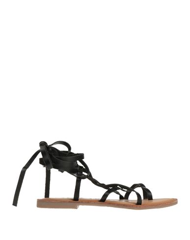 Gioseppo Woman Thong Sandal Black Size 6.5 Leather