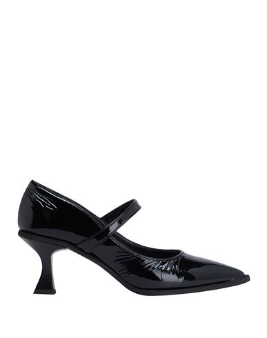 8 By Yoox Patent Leather Mary-jane Pumps Woman Pumps Black Size 11 Calfskin