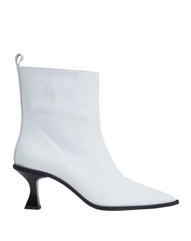 8 By Yoox Leather Pointed-toe Ankle Boots Woman Ankle Boots White Size 11 Calfskin