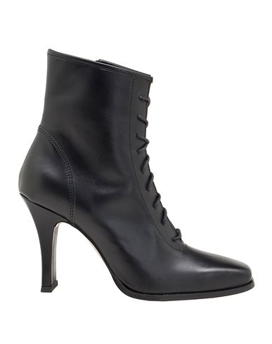 8 By Yoox Leather Square-toe Ankle Boots Woman Ankle Boots Black Size 10 Calfskin