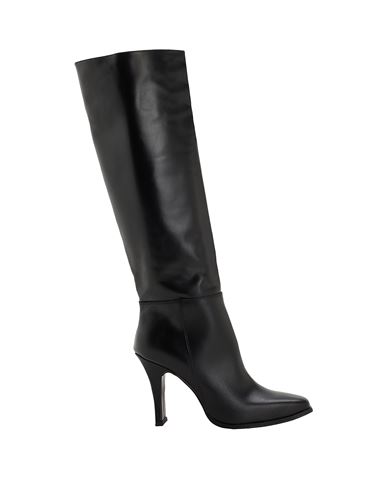 8 By Yoox Leather Square-toe Boots Woman Knee Boots Black Size 11 Calfskin