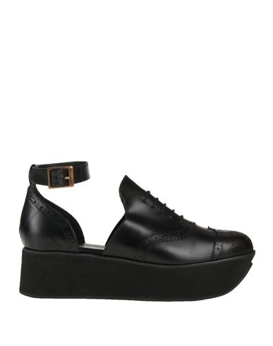 La Corde Blanche Woman Lace-up Shoes Black Size 9 Soft Leather