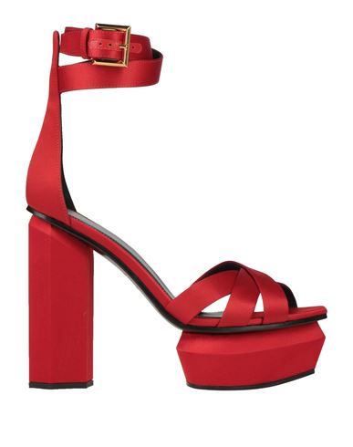 Balmain Woman Sandals Red Size 8 Polyester