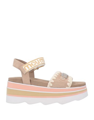 Mou Logo-plaque Platform Sandals In Grey