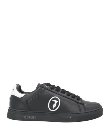 Shop Trussardi Woman Sneakers Black Size 9 Textile Fibers