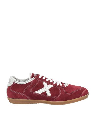Munich Man Sneakers Burgundy Size 8 Leather In Red