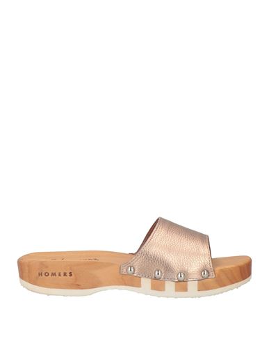 Homers Woman Mules & Clogs Rose Gold Size 7 Leather