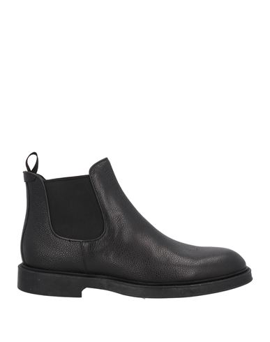 Canali Man Ankle Boots Black Size 11 Leather