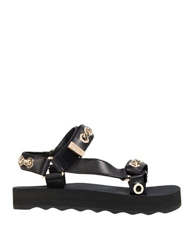 Maje Woman Sandals Black Size 11 Leather In Black