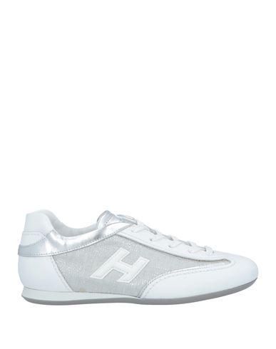 Hogan Woman Sneakers White Size 6 Leather, Textile Fibers