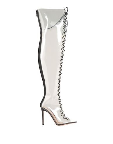Gianvito Rossi Woman Boot Transparent Size 10 Plastic, Leather