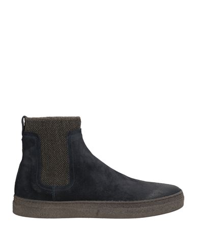 Fabiano Ricci Man Ankle Boots Midnight Blue Size 8 Leather In Blue