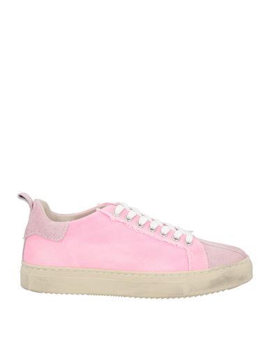 Stw The Vertical Line Woman Sneakers Pink Size 7 Leather, Textile Fibers