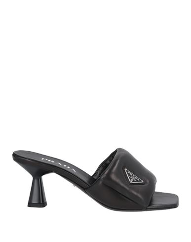 Prada Woman Sandals Black Size 8 Leather
