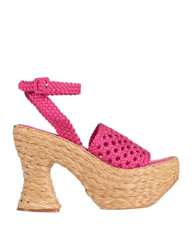 Shop Paloma Barceló Woman Espadrilles Fuchsia Size 8 Textile Fibers In Pink