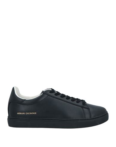 Armani Exchange Man Sneakers Black Size 9 Leather, Textile Fibers