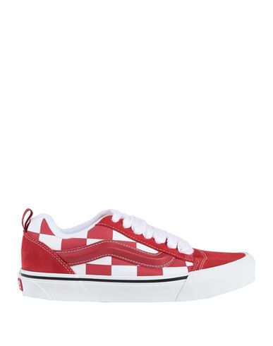 Vans Woman Sneakers Red Size 8 Leather, Textile Fibers