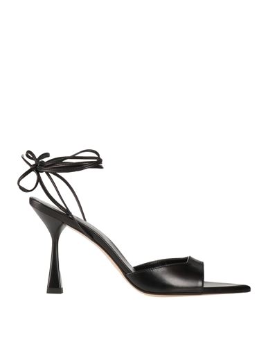 Giampaolo Viozzi Woman Sandals Black Size 11 Leather