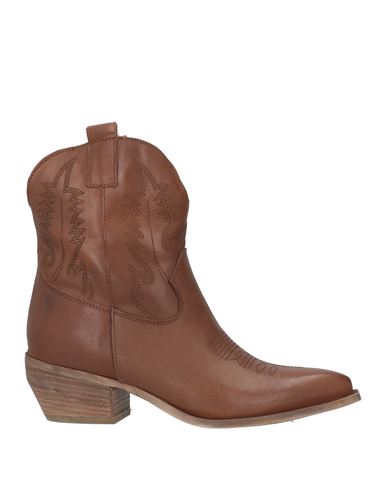 Silk-ó Woman Ankle Boots Tan Size 8 Leather In Brown
