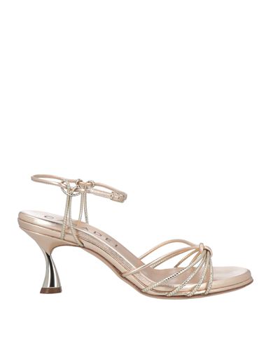 Casadei Woman Sandals Rose Gold Size 8 Leather