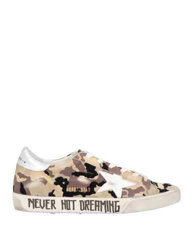 Golden Goose Woman Sneakers Military Green Size 8 Leather