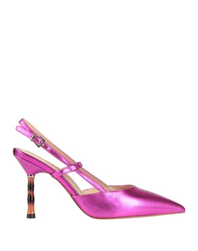 Emanuélle Vee Woman Pumps Fuchsia Size 7 Leather In Pink