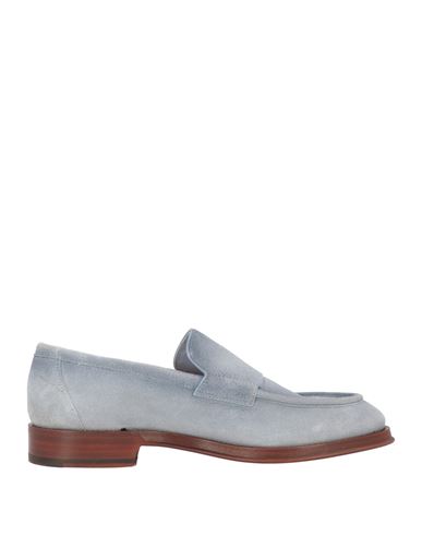 Santoni Man Loafers Pastel Blue Size 13 Leather