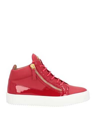 Giuseppe Zanotti Man Sneakers Red Size 11 Leather