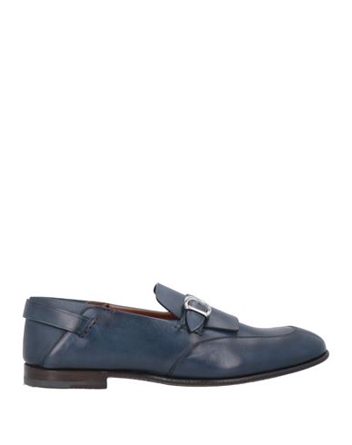 Silvano Sassetti Man Loafers Midnight Blue Size 9 Leather In Blue