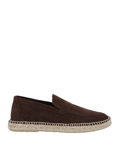 Shop Abarca Man Espadrilles Cocoa Size 8 Leather In Brown