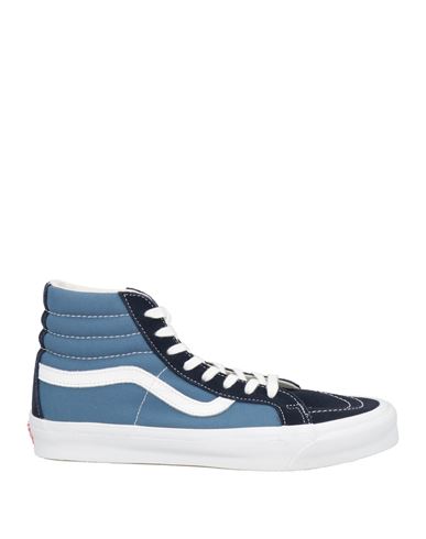 Vans Man Sneakers Navy Blue Size 4.5 Leather, Textile Fibers