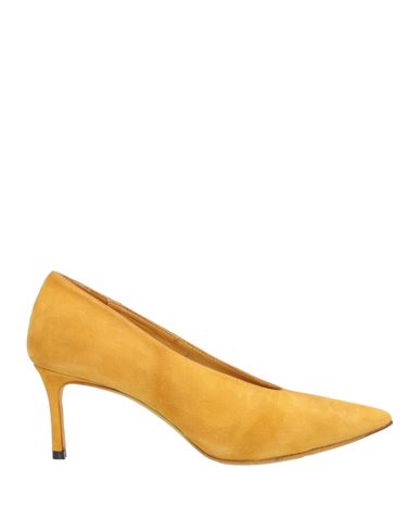 Fauzian Jeunesse Woman Pumps Mustard Size 10 Leather In Yellow