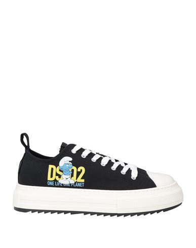 Dsquared2 Man Sneakers Black Size 8 Textile Fibers