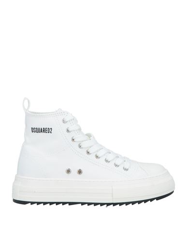 Dsquared2 Woman Sneakers White Size 8 Textile Fibers