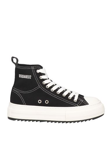 Shop Dsquared2 Woman Sneakers Black Size 8 Textile Fibers