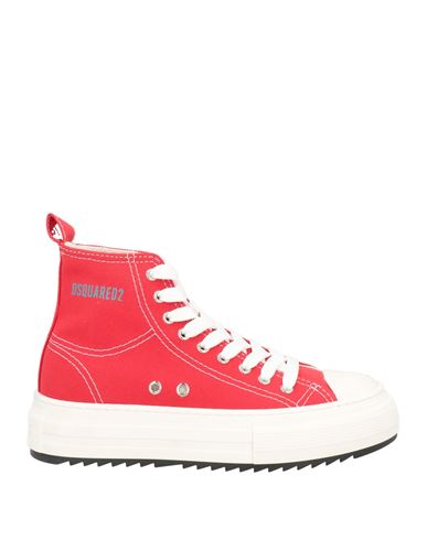 Dsquared2 Woman Sneakers Red Size 8 Textile Fibers