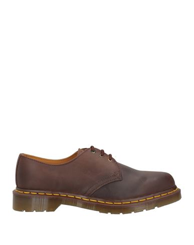Dr. Martens Man Lace-up Shoes Cocoa Size 10.5 Leather In Brown