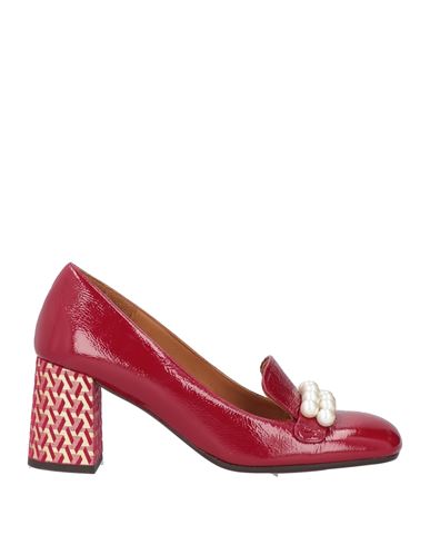 Chie Mihara Woman Loafers Burgundy Size 10 Leather In Red