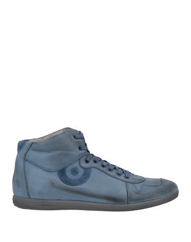 Le Village Man Sneakers Slate Blue Size 10 Leather In Grey