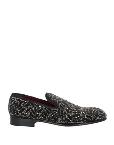 Dolce & Gabbana Man Loafers Steel Grey Size 9 Cotton