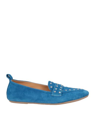 By A. Woman Loafers Azure Size 6 Leather In Blue