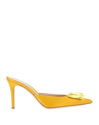 Gianvito Rossi Woman Mules & Clogs Marigold Size 6.5 Textile Fibers In Yellow
