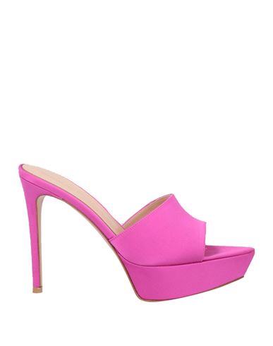 Gianvito Rossi Woman Sandals Fuchsia Size 11 Textile Fibers In Pink