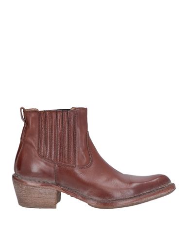 Shop Moma Woman Ankle Boots Cocoa Size 6 Leather In Brown