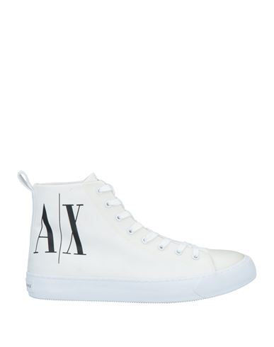 Armani Exchange Man Sneakers Off White Size 12 Textile Fibers