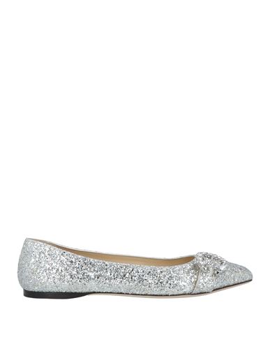 Jimmy Choo Woman Ballet Flats Silver Size 5 Leather In Silver