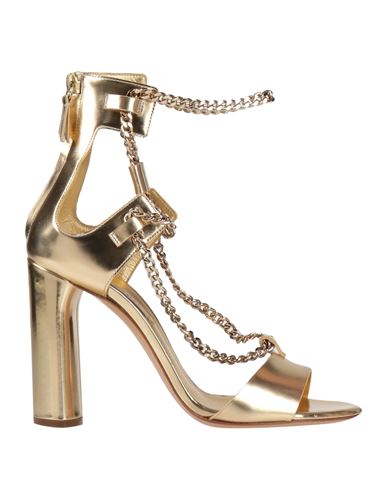 Casadei Woman Sandals Gold Size 6 Leather