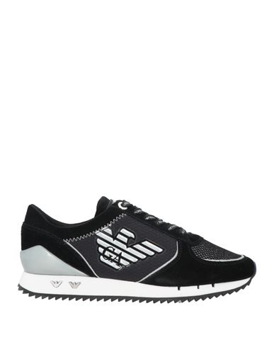 Shop Ea7 Woman Sneakers Black Size 5 Leather, Textile Fibers