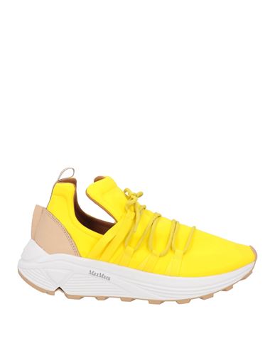 Max Mara Woman Sneakers Yellow Size 10 Textile Fibers In Yellow